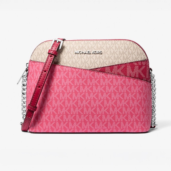 Michael Kors Handbags - Michael Kors Jet Set Travel Color-Block Signature Logo Crossbody Bag